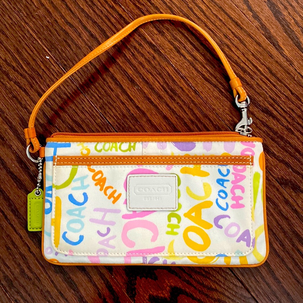 Coach colorful Zip Wristlet